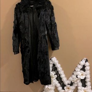 Rabbit fur coat